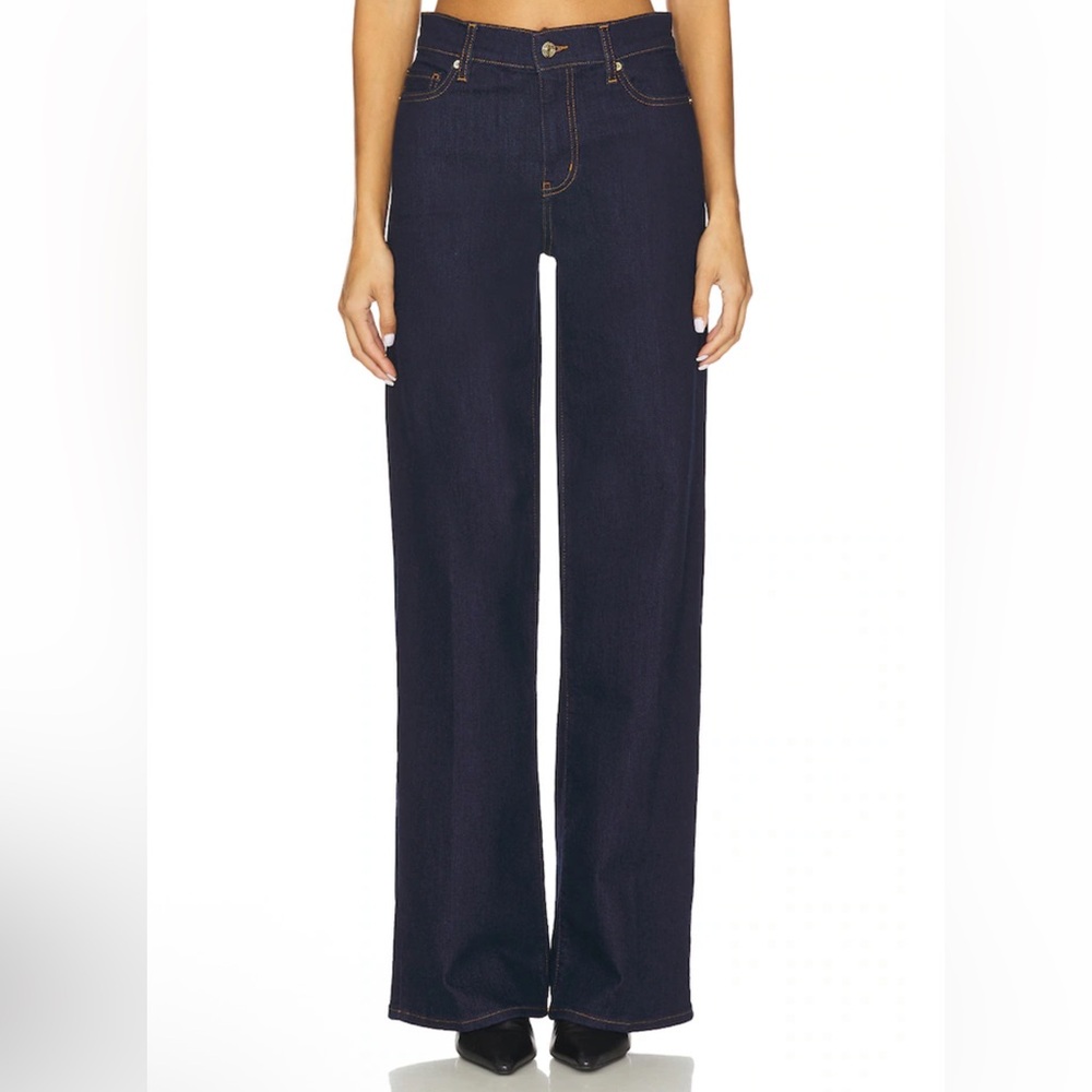 NEW Frame Le Slim Palazzo Long Wide Leg Jeans in Rinse Size 28 - Picture 10 of 10